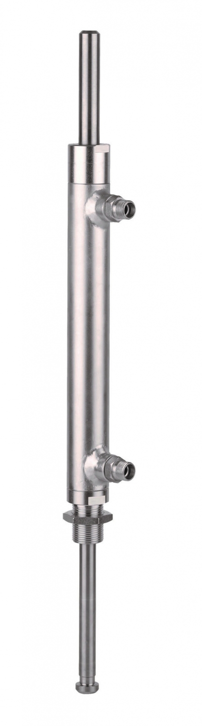 Double acting oildynamic cylinder with double stem