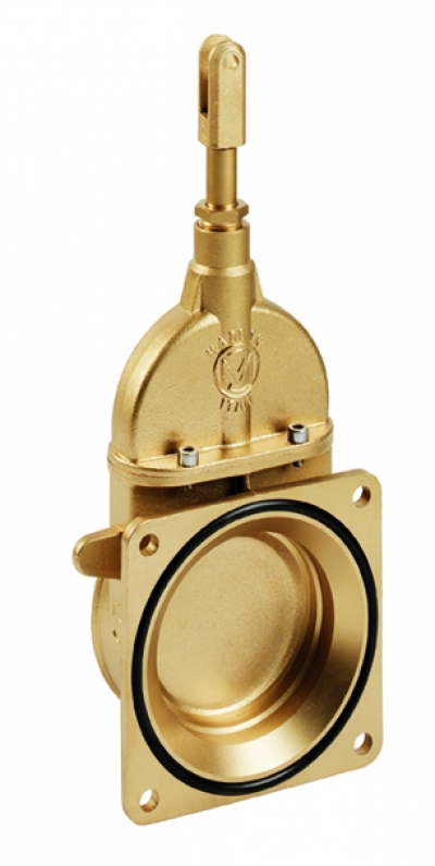 Stem gate valve with 1 flange